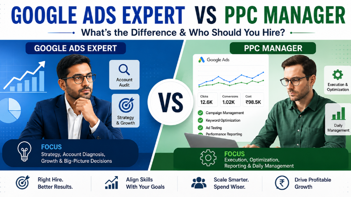 Google Ads Expert vs PPC Manager: What’s the Difference and Who Should You Hire?