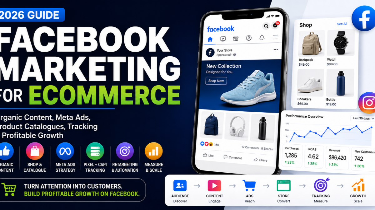 Facebook Marketing for eCommerce in 2026: Organic, Paid Ads, Tracking & Growth