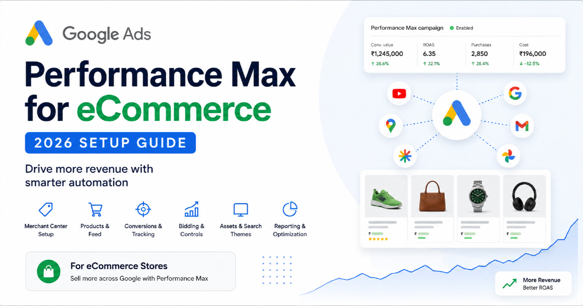How to Set Up Performance Max for eCommerce in 2026: Merchant Center, Products, Bidding, Controls