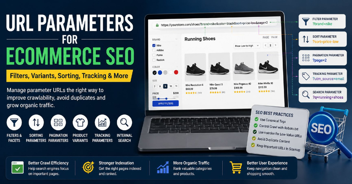 URL Parameters for eCommerce SEO: Filters, Variants, Sorting & Tracking