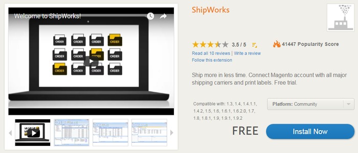 Ship Works Magento Extensions