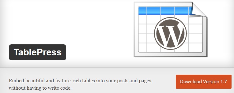 TabelPress WordPress Plugin