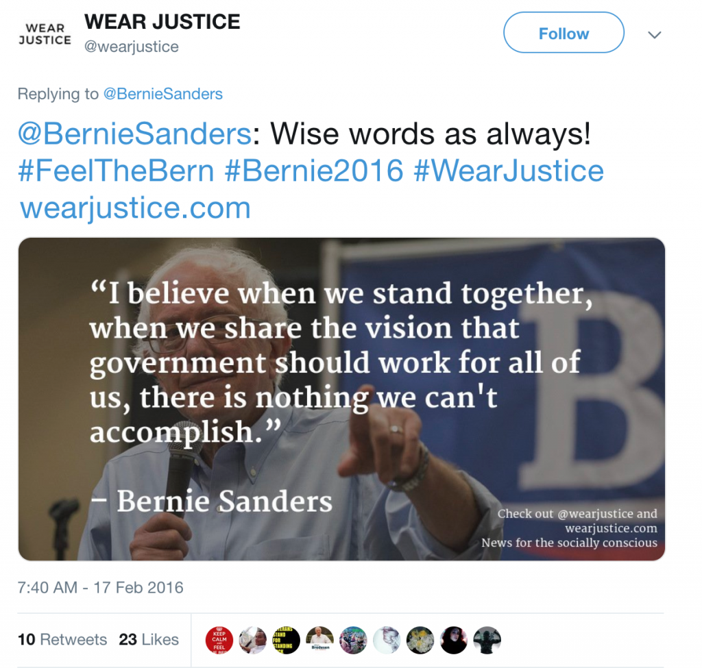 Bernie Sanders Stand Together Quote